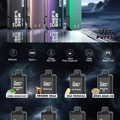 廚師佳釀煙彈 CHEF’ BREW 煙桿 大容量換彈式主機 買3盒加送主機